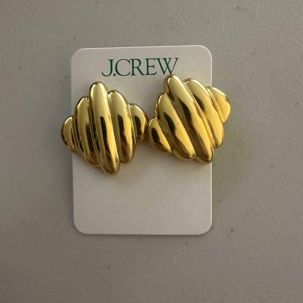 J. Crew ridged square stud earrings